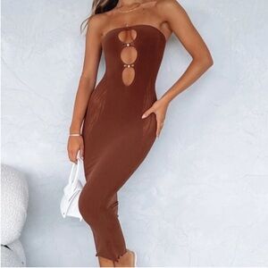 White Fox Your Peace midi dress